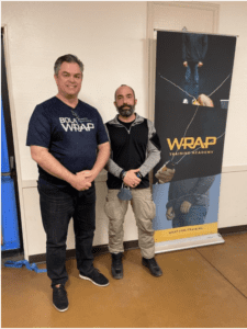 Former WRAP CEO Tom Smith with International BolaWrap Master Instructor Paolo Grandis (March 10, 2021)